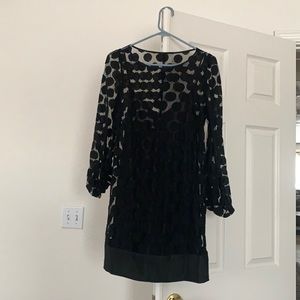 Laundry by Shelli Segal Dainty Black Midi Dress